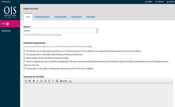 upload an article