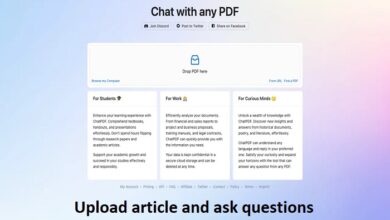 upload article and ask questions